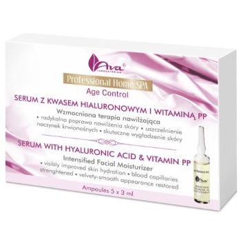AVA PROFESSIONAL HOME SPA AMPUŁKI - Serum z kwasem hialuronowym i witaminą PP - 5 x 3 ml